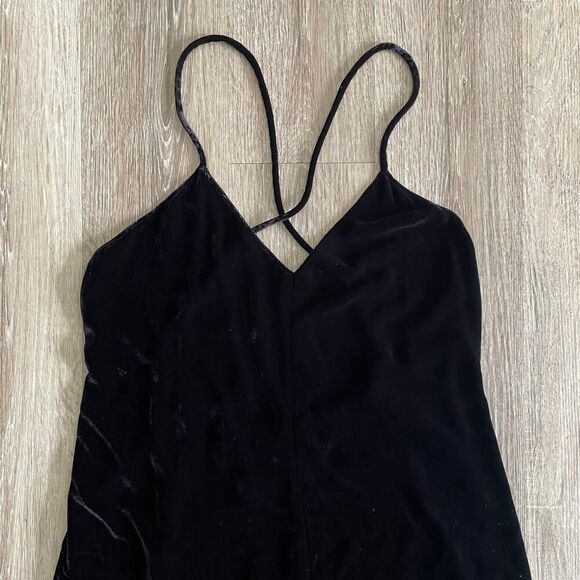 Reformation Moonstone Backless Velvet Black Jumpsuit - Size: Small - Picture 8 of 10